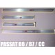 Накладки на пластик порогов Фольксваген Passat B6 / B7 / CC