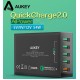 Адаптер быстрой зарядки AUKEY Qualcomm Quick Charge 4 порта 2.4A +2.0A 