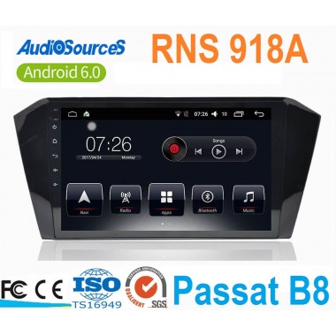 Штатная магнитола RNS 918A на Android для Фольксваген Passat B8