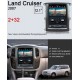 Андроид магнитола в стиле Тесла для Toyota Land Cruiser 100 (2003-2005)