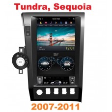 Андроид магнитола в стиле Тесла для Toyota Tundra, Sequoia 2007-2013
