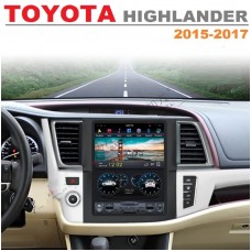 Андроид магнитола в стиле Тесла для Toyota Highlander 2015-2017