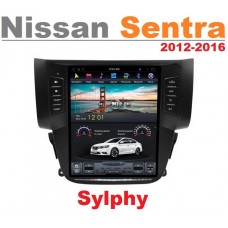 Андроид магнитола в стиле Тесла для Nissan Sentra, Sylphy 2012-2016