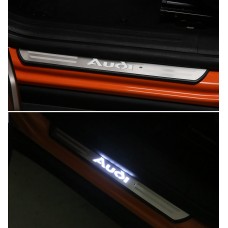 Беспроводные накладки на пороги с LED подсветкой для Ауди, BMW, Mercedes