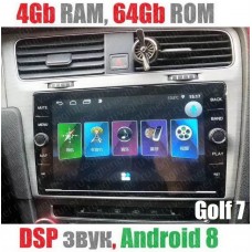 Андроид магнитола с 2,5D экраном для Volkswagen Golf 7