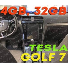 Андройд магнитола в стиле Тесла для Фольксваген Golf 7