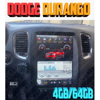 Андроид магнитола в стиле тесла для Додж Дуранго
