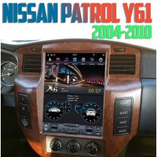 Андроид магнитола в стиле Тесла для Nissan Patrol Y61 2004-10