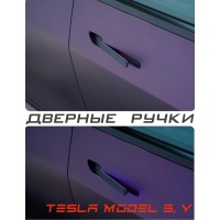 Ручки с электроприводом и подсветкой Тесла Модел 3 