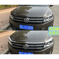 Декоративный хром молдинг на капот для Volkswagen Tiguan 2010-2016