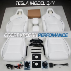 Анатомические кресла Perfomance с вентиляцией для Tesla Model 3, Model Y